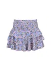 Shade Critters Blue Blossoms Ruffle Active Skirt In Blue