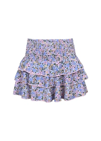 Shade Critters Blue Blossoms Ruffle Active Skirt