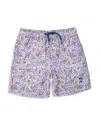 Shade Critters Boys' Floral Swim Trunks - Little Kid In Blue