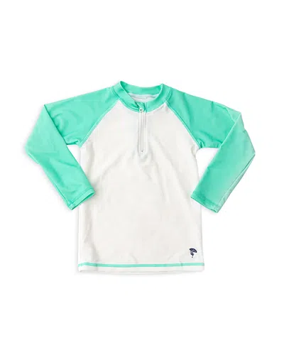 Shade Critters Boys H2o Color Block Rashguard Top - Little Kid In Green