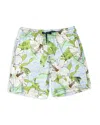 Shade Critters Boys' Hibiscus Swim Trunks - Little Kid In Blue