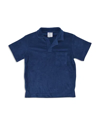 Shade Critters Boys' Terry Polo - Little Kid, Big Kid In Blue