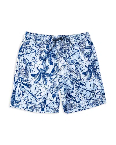 Shade Critters Boys' Tiki Tide Swim Trunks - Little Kid In Blue