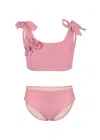 Shade Critters Coral Girls Shimmer Flower Two Piece Swimsuit In Pink
