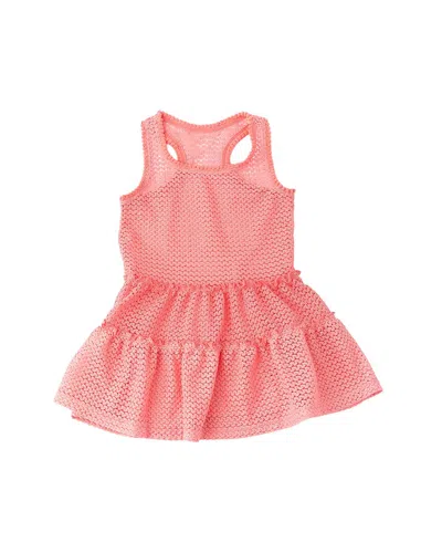 Shade Critters Kids'  Crochet Tank Dress Cover Up In Pink