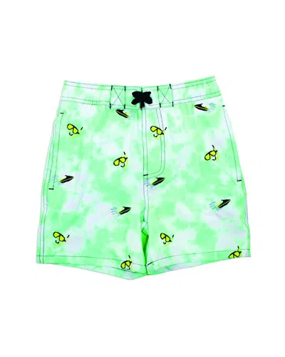 Shade Critters Kids'  Embroidered Swim Trunks In Green