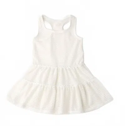 Shade Critters Kids' Girl's Crochet Tank Cover Up Dress In White