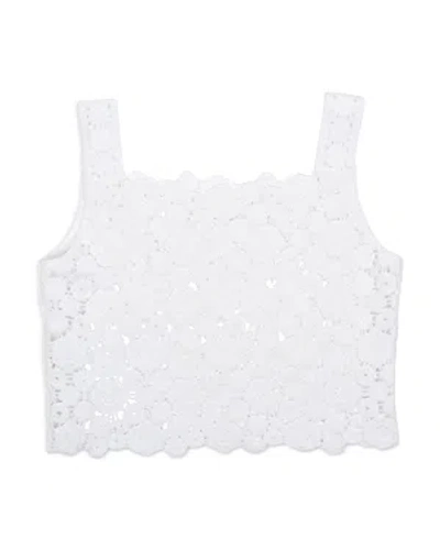 Shade Critters Girls' Daisy Crochet Top - Little Kid, Big Kid In White