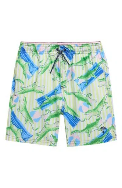 Shade Critters Kids' Beach Gator Swim Shorts In Multi