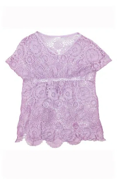 Shade Critters Kids' Crochet Caftan In Purple