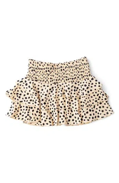 Shade Critters Kids' Dalmatian Smocked Upf 50+ Cover-up Skirt In Brown