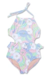 SHADE CRITTERS SHADE CRITTERS KIDS' GROOVY SWIRL ONE-PIECE SWIMSUIT