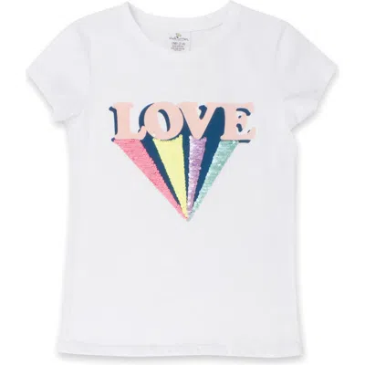 Shade Critters Kids' Love Sequin T-shirt In White