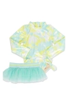 SHADE CRITTERS SHADE CRITTERS KIDS' MOD MINT SHIMMER TWO-PIECE SWIMSUIT