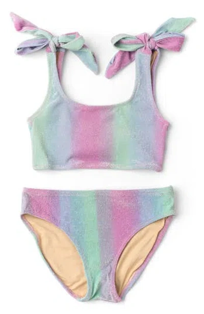 Shade Critters Kids' Ocean Ombré Shimmer Two-piece Upf 50+ Swimsuit In Multi