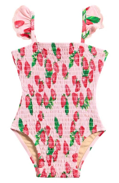 Shade Critters Babies'  Kids' Print Smocked One-piece Swimsuit In Multi