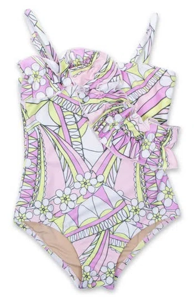 Shade Critters Kids' Ruffle One-piece Swimsuit In Pink