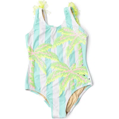 Shade Critters Kids' Sequin Fringe One-piece Swimsuit