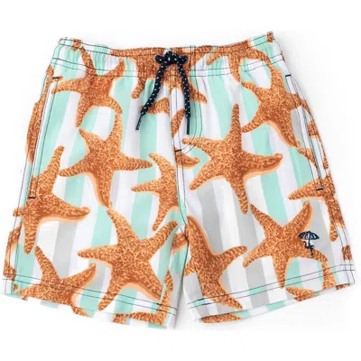 Shade Critters Kids' Starfish Swim Trunks In Black