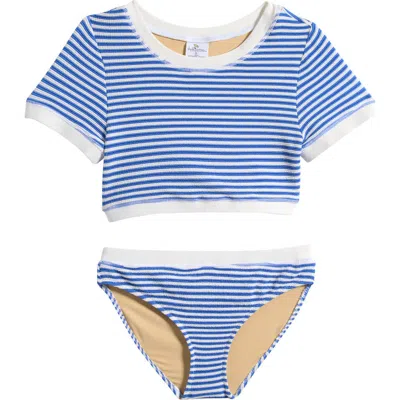 Shade Critters Kids' Stripe Two-piece Swimsuit In Blue