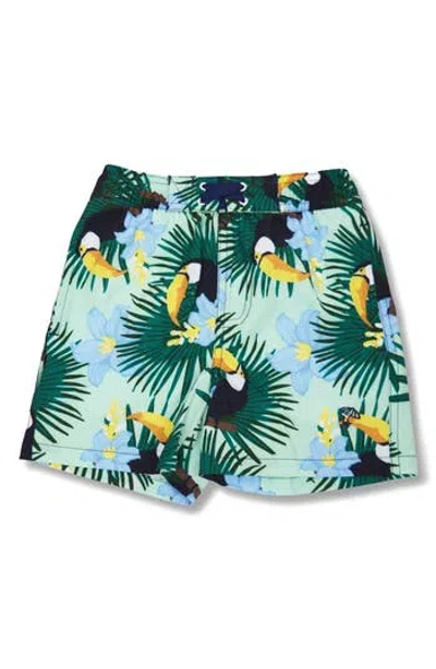 Shade Critters Kids' Toucan Print Upf 50+ Swim Trunks In Multi