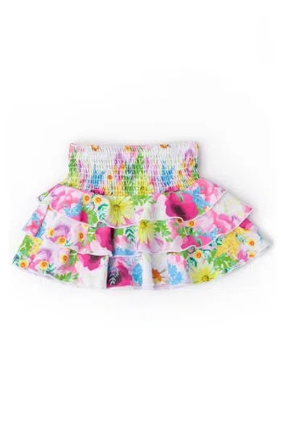 Shade Critters Kids' Wildflowers Ruffle Tiered Cover-up Skirt In Pink
