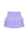 Shade Critters Purple Terry Girls Smocked Skirt In Purple