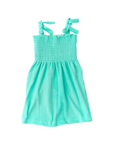 Shade Critters Kids'  Terry Girls Smocked Tank Dress In Multi
