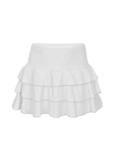 Shade Critters Kids' Terry Girls Smocked White Skirt