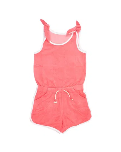 Shade Critters Terry Tie Top Romper In Pink