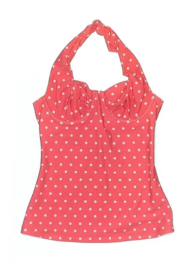 Pre-owned Shadè Swimsuit Top Red Polka Dots Pattern Swimwear