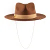 Shaded The Label Hendra Brown Wool Mens Fedora Hat With Sterling Silver Jewellery In Brown