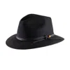 Shaded The Label Mens Mylor Black Wool Trilby Hat In Black