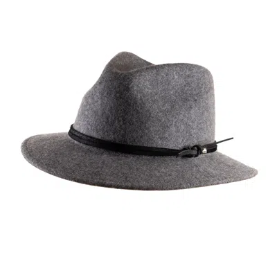 Shaded The Label Mens Mylor Dappled Grey Wool Trilby Hat