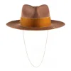 Shaded The Label Women's Brown Hendra Coffee Velvet Fedora Hat With Sterling Silver Jewellery In Brown