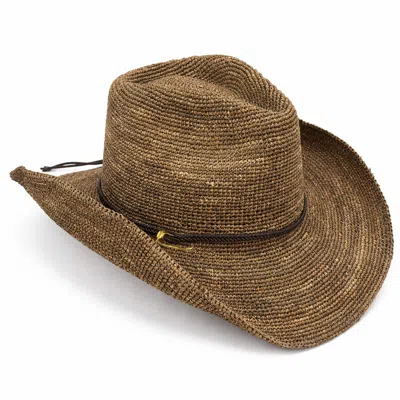 Shaded The Label Women's Fowey Brown Straw Cowboy Hat
