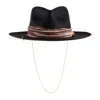 Shaded The Label Women's Hendra Black Velvet Fedora Hat With Sterling Silver Jewellery In Black