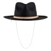 Shaded The Label Women's Hendra Black Wool Fedora Hat With Sterling Silver Jewellery In Black