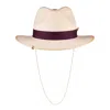 Shaded The Label Women's Herra Seashell White Fedora Hat With Sterling Silver Jewellery In White