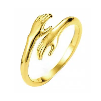 Shaded The Label Women's Hugging Hands Wraparound Gold Ring