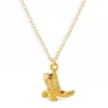 Shaded The Label Women's Jessie Gold Cowboy Boot Pendant Necklace In Gold