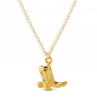 Shaded The Label Women's Jessie Gold Cowboy Boot Pendant Necklace