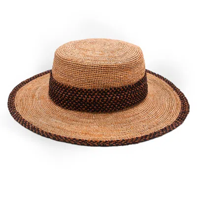 Shaded The Label Women's Neutrals / Brown Bramblewick Natural Tan & Brown Straw Boater Hat