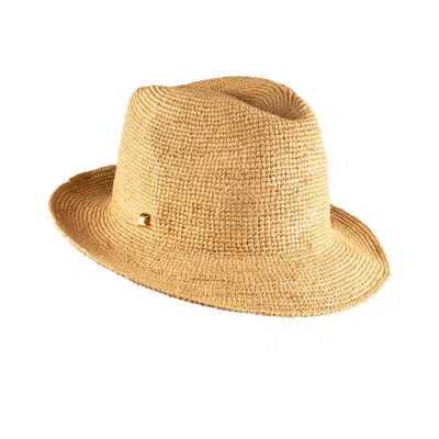 SHADED THE LABEL WOMEN'S NEUTRALS HALLANE NATURAL STRAW TRILBY HAT