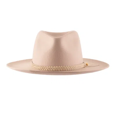 Shaded The Label Women's Neutrals Polperro Cream Wool Fedora Hat In White