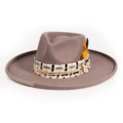 Shaded The Label Women's Pencarrow Pebble Grey Fedora Hat In Gray
