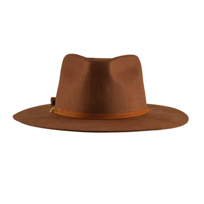 Shaded The Label Women's Pendower Coffee Brown Fedora Hat