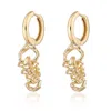 Shaded The Label Women's Scorpion Gold Droplet Huggie Hoop Earrings