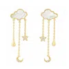 Shaded The Label Women's Skye Rain Cloud Gold Droplet Earrings