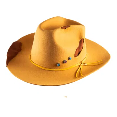 Shaded The Label Women's Yellow / Orange Dandelion Yellow Wool Cowboy Hat In Yellow/orange